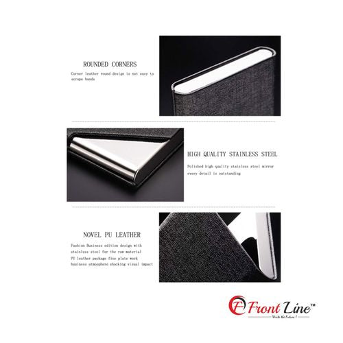 Steel Chrome Finish Metal card holder