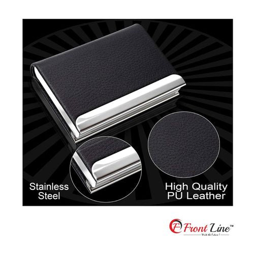 Steel Chrome Finish Metal card holder
