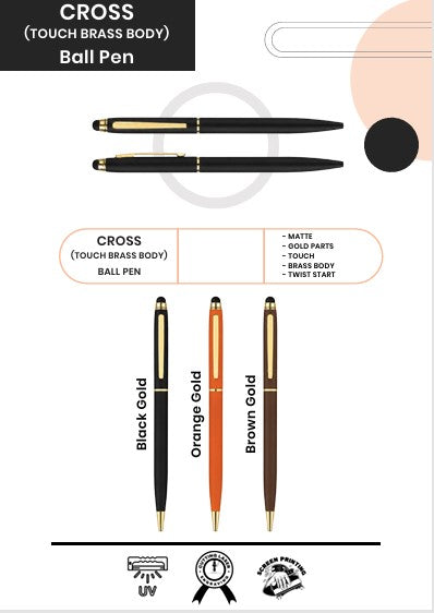 CROSS TOUCH BRASS BODY  BALL PEN